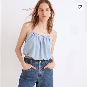 Madewell chambray Meriden crop top
